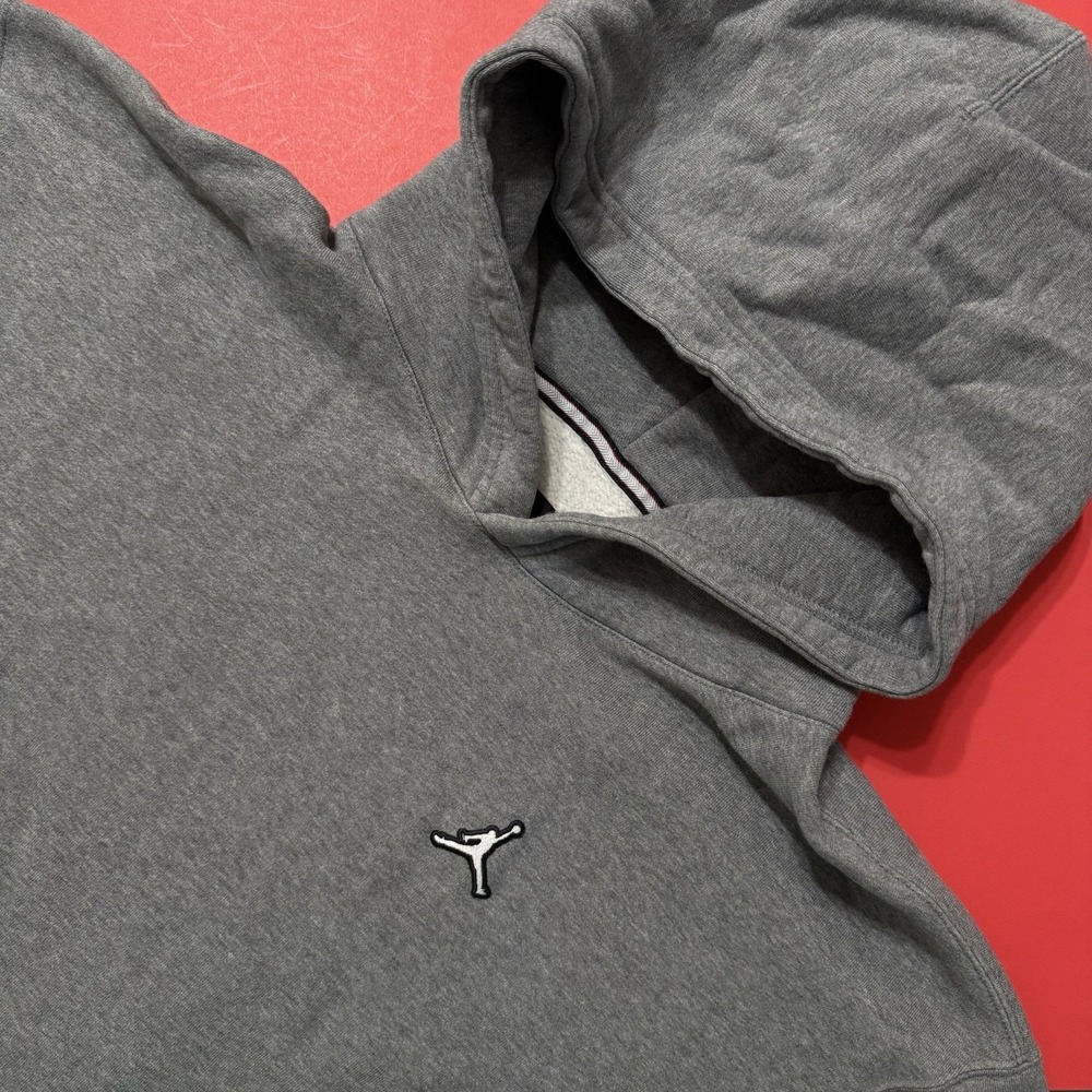 Nike Air Jordan Essentials Fleece Pullover Hoodie Sweatshirt Men Gray DA9818 091